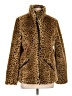 White Stag Animal Print Brown Faux Fur Jacket Size L - photo 1