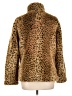 White Stag Animal Print Brown Faux Fur Jacket Size L - photo 2