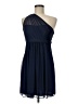 David's Bridal 100% Polyester Solid Blue Cocktail Dress Size 6 - photo 1