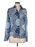 Fashion Nova 100% Polyester Paisley Blue Long Sleeve Blouse Size M - photo 1