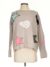 Zaket & Plover 100% Cotton Stars Gray Pullover Sweater Size S - photo 1