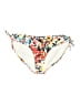Unbranded Floral Ivory Red Swimsuit Bottoms Size M - photo 1