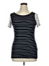 Green Envelope Stripes Black Short Sleeve T-Shirt Size XL - photo 1