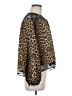 Zara Basic Animal Print Brown Long Sleeve Blouse Size M - photo 4