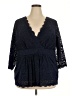 Roaman's Floral Blue 3/4 Sleeve Blouse Size 22 (1X) - photo 1