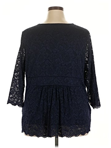 Roaman's 3/4 Sleeve Blouse (view 2)