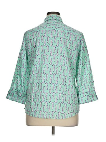 Foxcroft 3/4 Sleeve Button-Down Shirt (view 2)