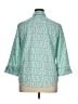 Foxcroft 100% Cotton Paisley Green 3/4 Sleeve Button-Down Shirt Size 16 - photo 2