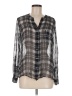 Joie Plaid Gray Long Sleeve Blouse Size M - photo 1