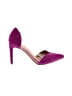Leith 100% Leather Color Block Purple Heels Size 9 - photo 1