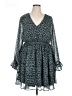 Torrid Print Teal Casual Dress Size 1X Plus (1) - photo 1