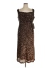 DKNY Animal Print Brown Cocktail Dress Size 14 - photo 1