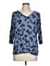 J.Jill Blue 3/4 Sleeve Blouse Size L - photo 1