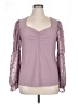 By Design Purple Long Sleeve Blouse Size XL - photo 1