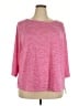 Ruby Rd. Pink 3/4 Sleeve Top Size 2X - photo 1