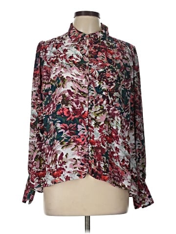 Rose + Olive Long Sleeve Blouse (view 1)
