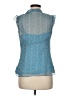 Ann Taylor LOFT 100% Polyester Blue Sleeveless Blouse Size 8 - photo 2