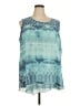 Style&Co 100% Polyester Teal Sleeveless Blouse Size 3X - photo 1