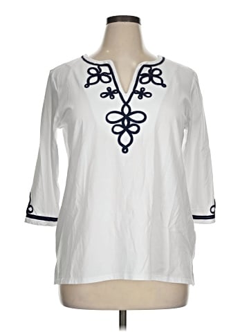 Jones New York Signature 3/4 Sleeve T-Shirt (view 1)