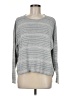 Eileen Fisher Stripes Gray Pullover Sweater Size M - photo 1