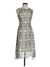 Club Monaco 100% Polyester Paisley Silver Cocktail Dress Size 2 - photo 1