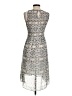 Club Monaco 100% Polyester Paisley Silver Cocktail Dress Size 2 - photo 2