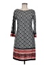 AB Studio Print Gray Black Casual Dress Size M - photo 1