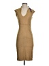 Hot Shot Solid Tan Casual Dress Size S - photo 1