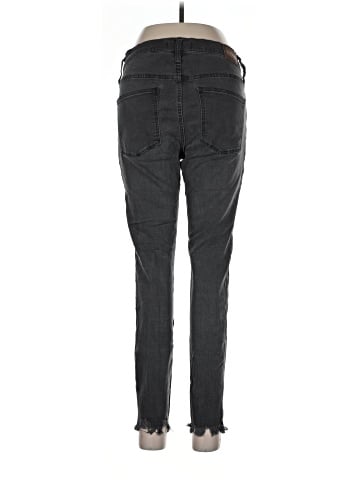 Madewell 9" Mid-Rise Skinny Jeans in Berkeley Black: Button-Through Edition (view 2)