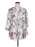 Torrid 100% Polyester Floral White 3/4 Sleeve Blouse Size 1X Plus (1) - photo 1