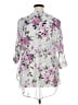 Torrid 100% Polyester Floral White 3/4 Sleeve Blouse Size 1X Plus (1) - photo 2