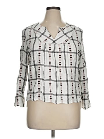 Tribal 3/4 Sleeve Button-Down Shirt (view 1)