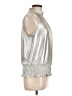 Essentials by Milano Metallic Silver Sleeveless Blouse Size L - photo 4