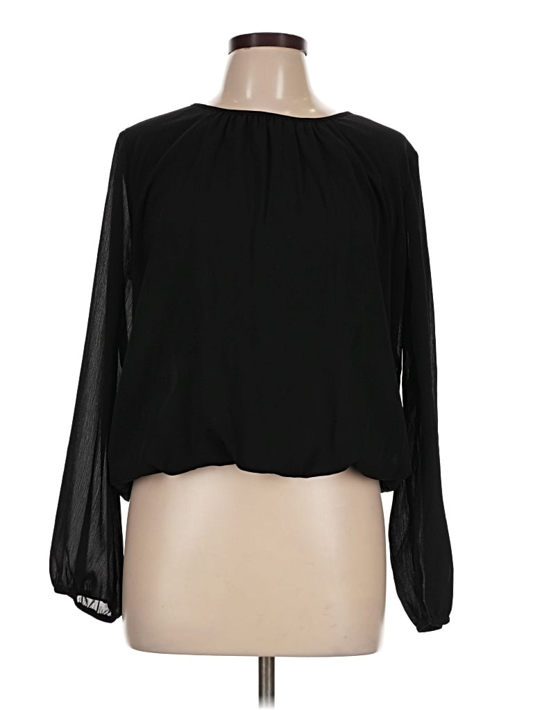 Pre-owned Tommy Hilfiger Long Sleeve Blouse In Black
