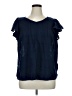 Style&Co Blue Short Sleeve Blouse Size 1X - photo 1
