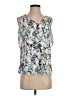 White House Black Market 100% Polyester Silver Sleeveless Blouse Size XXS - photo 1