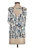 White House Black Market 100% Polyester Silver Sleeveless Blouse Size XXS - photo 2