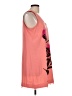 Elle 100% Polyester Graphic Pink Casual Dress Size L - photo 4