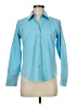 Talbots 100% Cotton Blue Long Sleeve Button-Down Shirt Size 6 - photo 1