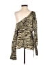 Zara 100% Polyester Gold Green Long Sleeve Blouse Size S - photo 2