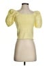 VICI Yellow Short Sleeve Blouse Size S - photo 1