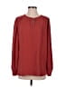 Ann Taylor LOFT 100% Polyester Red Long Sleeve Blouse Size S - photo 1
