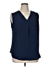 Unbranded 100% Polyester Blue Sleeveless Blouse Size 1X - photo 1