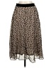 Kate Kasin Animal Print Brown Casual Skirt Size M - photo 2
