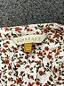 Downeast 100% Rayon Print Ivory Long Sleeve Blouse Size L - photo 7