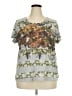 DressBarn Floral Gray Short Sleeve T-Shirt Size 3X - photo 1