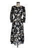 Assorted Brands 100% Polyester Print Blue Casual Dress Size 8 - photo 1