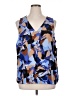 Nine West 100% Polyester Blue Sleeveless Blouse Size 1X - photo 1