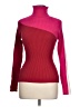 Milly Color Block Red Turtleneck Sweater Size L - photo 1