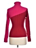 Milly Color Block Red Turtleneck Sweater Size L - photo 2
